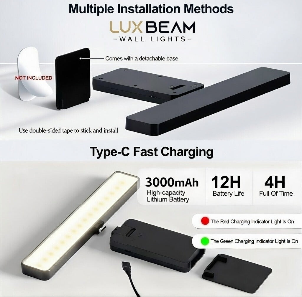 2pc Wall Lux Light Beams
